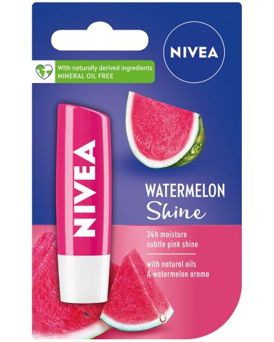 Nivea Балсам за устни Watermelon Shine, 4.8 g - 1