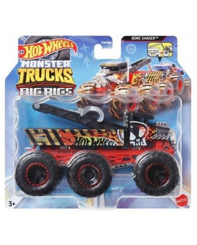 Бъги Hot Wheels Monster Trucks - Big Rigs, Bone Shaker, 1:64 - 1