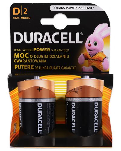 Батерия Duracell Basic - D, 2 броя - 1