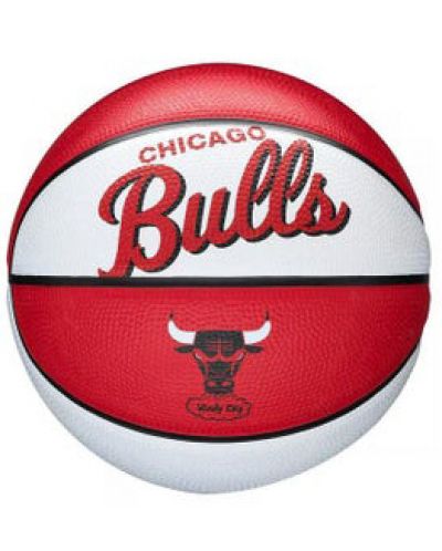 Баскетболна топка Wilson - NBA Team Retro Mini Chicago Bulls, червена - 1