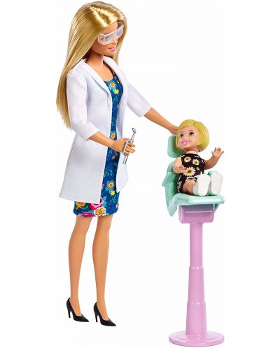 Игрален комплект Mattel Barbie - Зъболекарка - 4