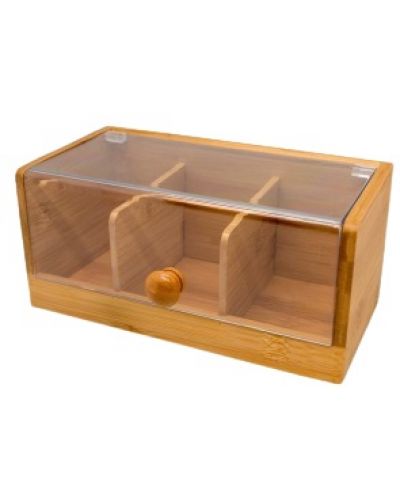 Бамбукова кутия за съхранение на чай Nerthus - Малка - 1