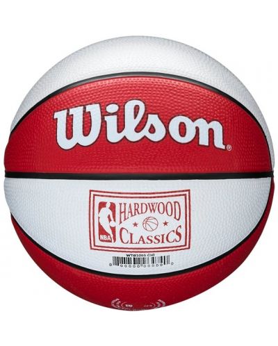Баскетболна топка Wilson - NBA Team Retro Mini Chicago Bulls, червена - 4