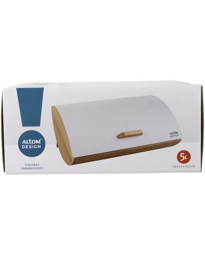 Бамбукова кутия за хляб ADS - White, 35 x 25 x 15.5 cm - 5