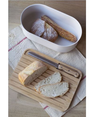 Бамбукова дъска и нож за хляб Pebbly - размер S - 3
