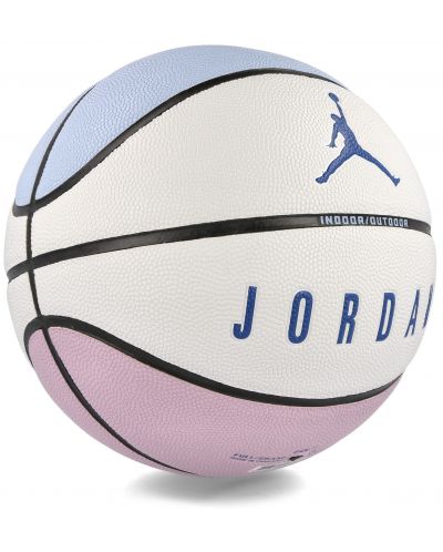 Баскетболна топка Nike - Jordan Ultimate 2.0 8P, размер 7, бяла/синя - 3