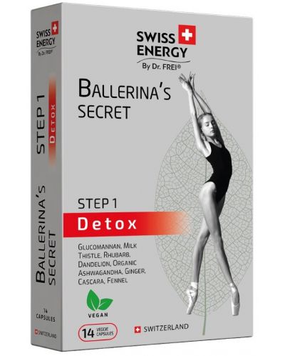 Ballerina's secret Стъпка 1 Detox, 14 капсули, Swiss Energy - 1