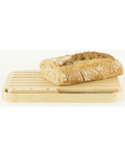 Бамбукова дъска и нож за хляб Pebbly - размер S - 2