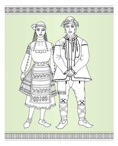 Български носии: научи и оцвети - 2