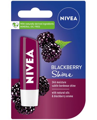 Nivea Балсам за устни Blackberry Shine, 4.8 g - 1