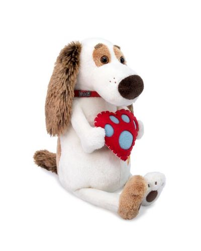 Плюшена играчка Budi Basa - Кученце Бартоломей, със сърчице, 27 cm - 3