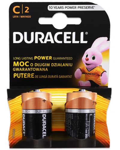 Батерия Duracell Basic - C, 2 броя - 1