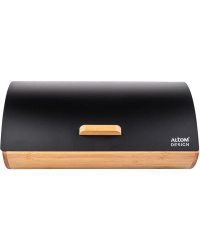 Бамбукова кутия за хляб ADS - Black, 35 x 25 x 15.5 cm - 2