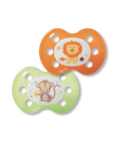 Каучукова залъгалка Baby Nova - Размер 1, Джунгла, 2 броя