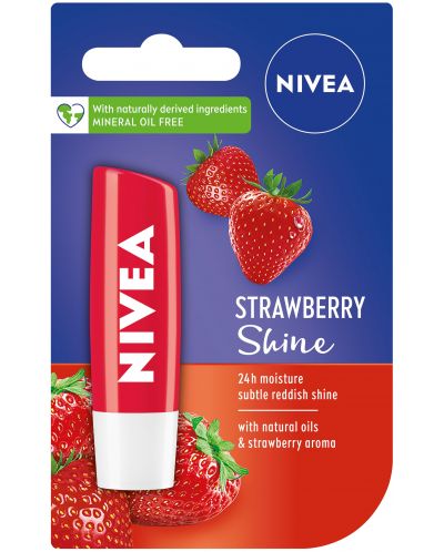 Nivea Балсам за устни Strawberry Shine, 4.8 g - 1