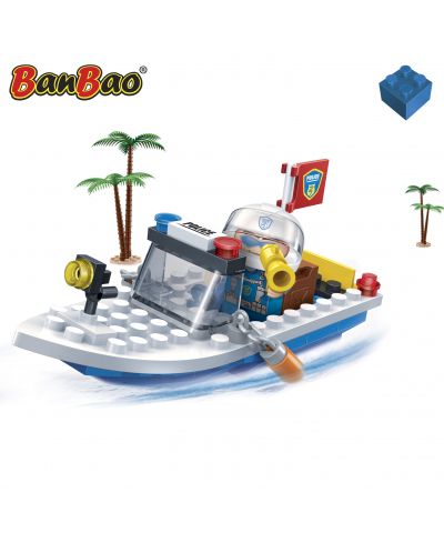 Конструктор BanBao - Полицейска лодка - 2
