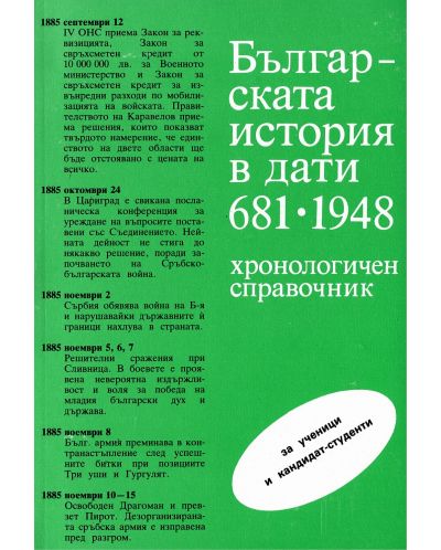 Българската история в дати 681 - 1948 г. - 1