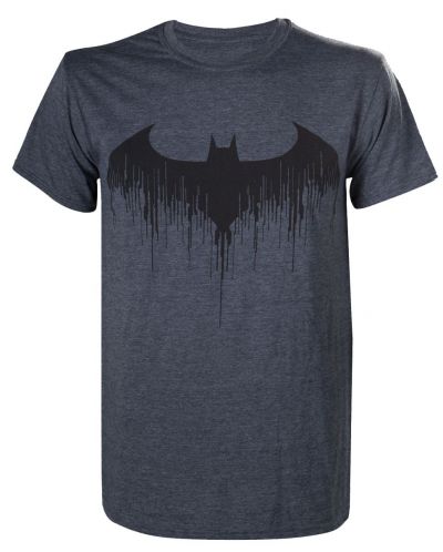 Тениска Batman - Arkham Knight Dripping Bat, сива, размер XL