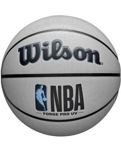 Баскетболна топка Wilson - NBA Forge Pro UV, размер 7, сива - 1
