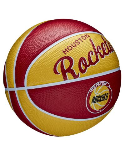 Баскетболна топка Wilson - NBA Team Retro Mini, размер 3, червена - 2