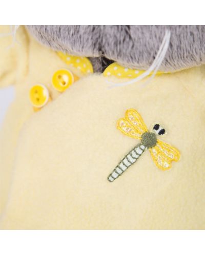 Плюшена играчка Budi Basa - Коте Басик, бебе, с жълто яке, 20 cm - 4