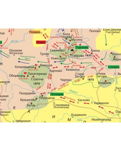 Българското освободително движение през Възраждането - стенна карта - 2
