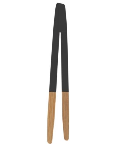 Бамбукова щипка Pebbly - 24 cm, черна - 2