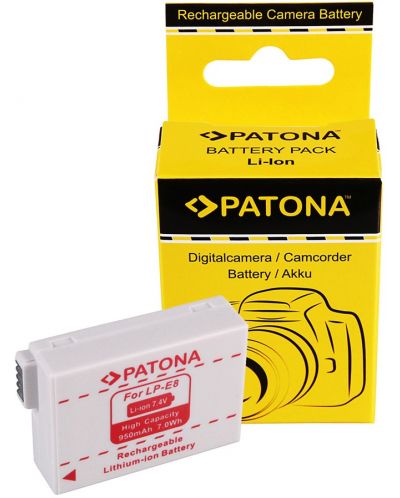Батерия Patona - Standard, заместител на Canon P-E8, LPE8, бяла - 3