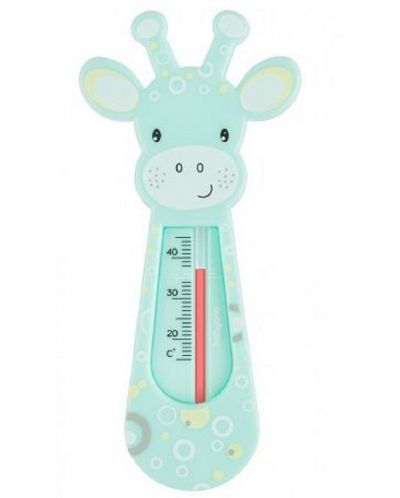 Термометър за баня Babyono - Зелен жираф и бели кръгчета - 1