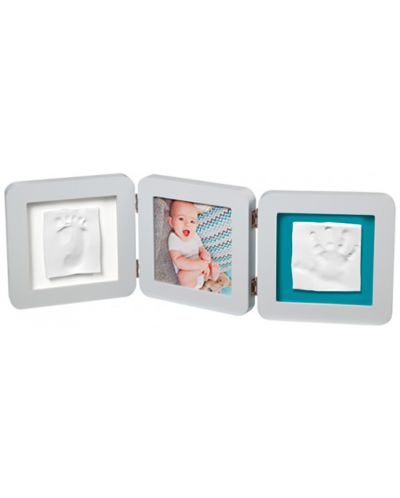 Рамка за снимка и 2 отпечатъка Baby Art - My Baby Touch, бяла - 2