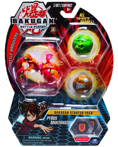Игрален комплект Bakugan Battle Planet - Стартов пакет с 3 топчета, асортимент - 1