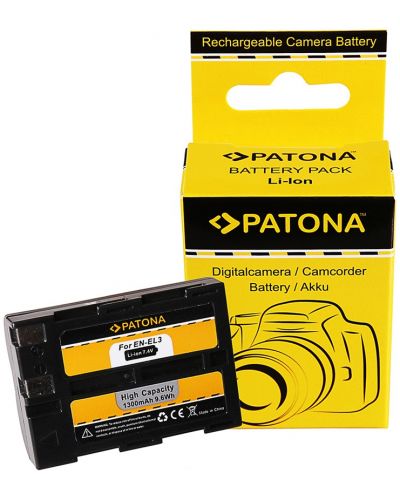 Батерия Patona - Standard, заместител на Nikon EN-EL3, черна/жълта - 3