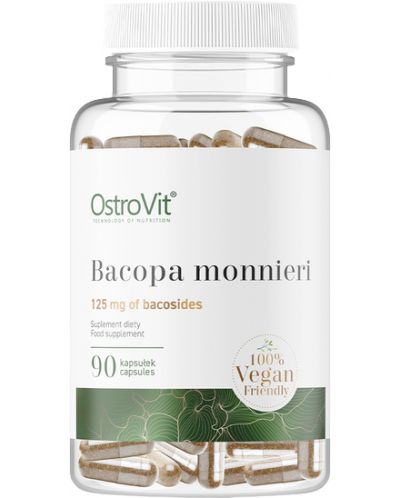 Bacopa Monnieri, 90 капсули, OstroVit - 1