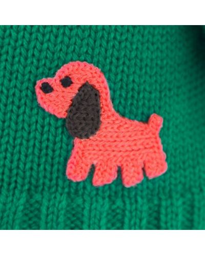 Плюшена играчка Budi Basa - Кученце Бартоломей, със зелен пуловер, 27 cm - 5