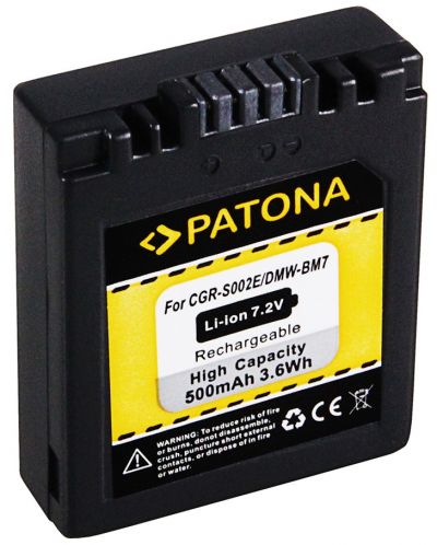 Батерия Patona - заместител на Panasonic CGA-S002, черна - 2