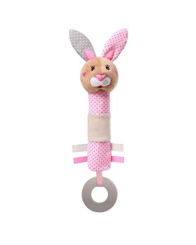 Писукаща играчка с гризалка Babyono - Зайчето Джулия - 1