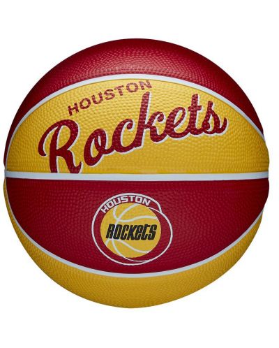 Баскетболна топка Wilson - NBA Team Retro Mini, размер 3, червена - 1