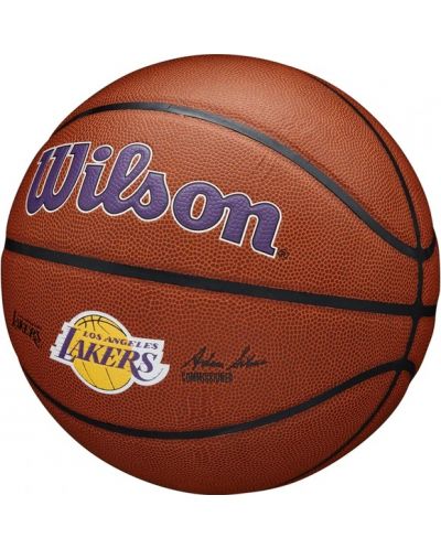 Баскетболна топка Wilson - NBA Team Alliance LA Lakers, размер 7 - 3