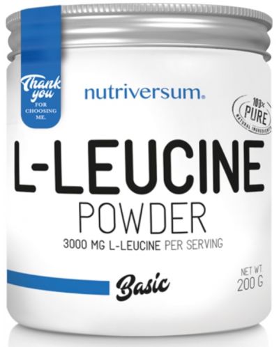 Basic L-Leucine, неовкусен, 200 g, Nutriversum - 1
