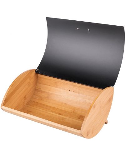 Бамбукова кутия за хляб ADS - Black, 35 x 25 x 15.5 cm - 4