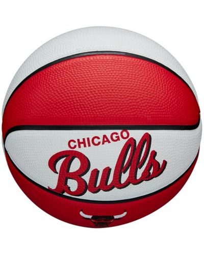 Баскетболна топка Wilson - NBA Team Retro Mini Chicago Bulls, червена - 3