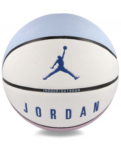 Баскетболна топка Nike - Jordan Ultimate 2.0 8P, размер 7, бяла/синя - 2