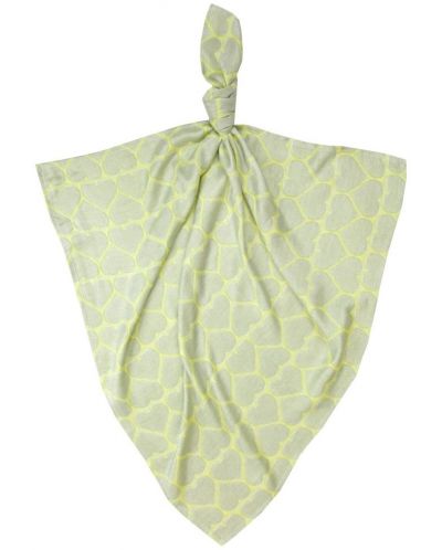 Бамбукова пелена Texpol - Сърца, 75 x 75 cm, жълта - 1