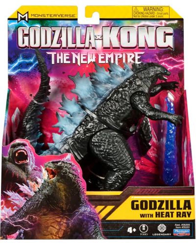 Базова фигура MonsterVerse Godzilla x Kong - Годзила с лъч, 15 cm - 1