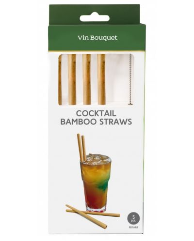 Бамбукови сламки Vin Bouquet - 4 броя - 3