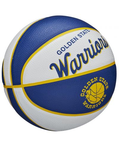Баскетболна топка Wilson - NBA Team Retro Mini GSW, синя - 2