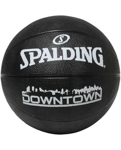 Баскетболна топка SPALDING - Downtown, размер 7, черна - 1
