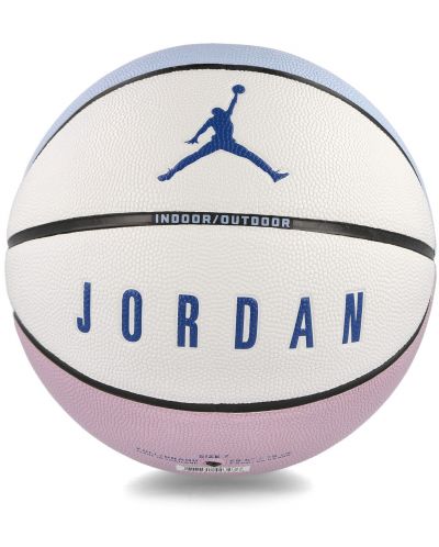 Баскетболна топка Nike - Jordan Ultimate 2.0 8P, размер 7, бяла/синя - 1