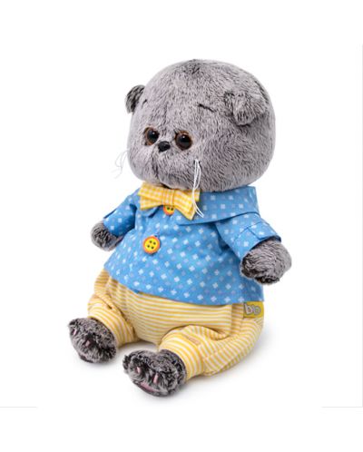 Плюшена играчка Budi Basa - Коте Басик бебе с тениска и шорти, 20 cm - 3