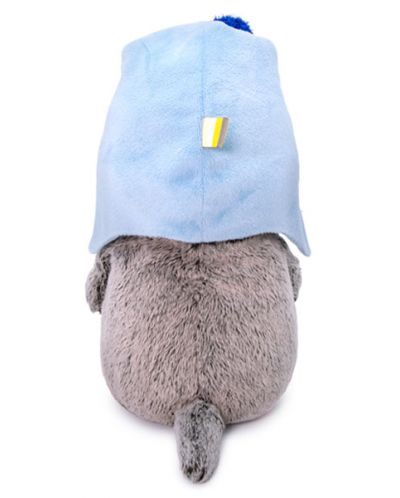 Плюшена играчка Budi Basa - Коте Басик бебе с шапка и елха от пайети, 20 cm - 4
